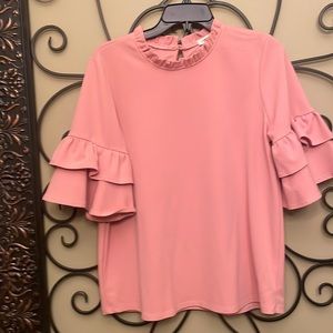 Blush colored top size large. Like new
